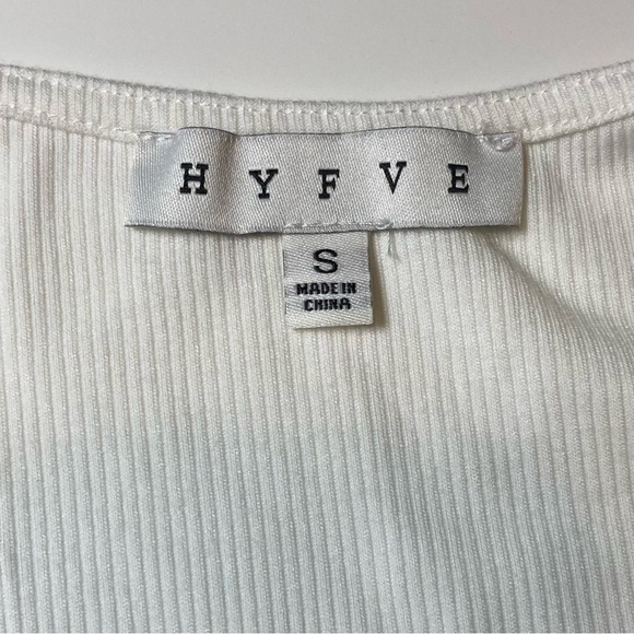 Hyfve Off White Ruffle Sleeve Women's Top - Picture 3 of 7